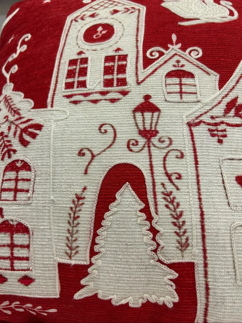 NWT St. Nicholas Square Christmas Village Throw Pillow